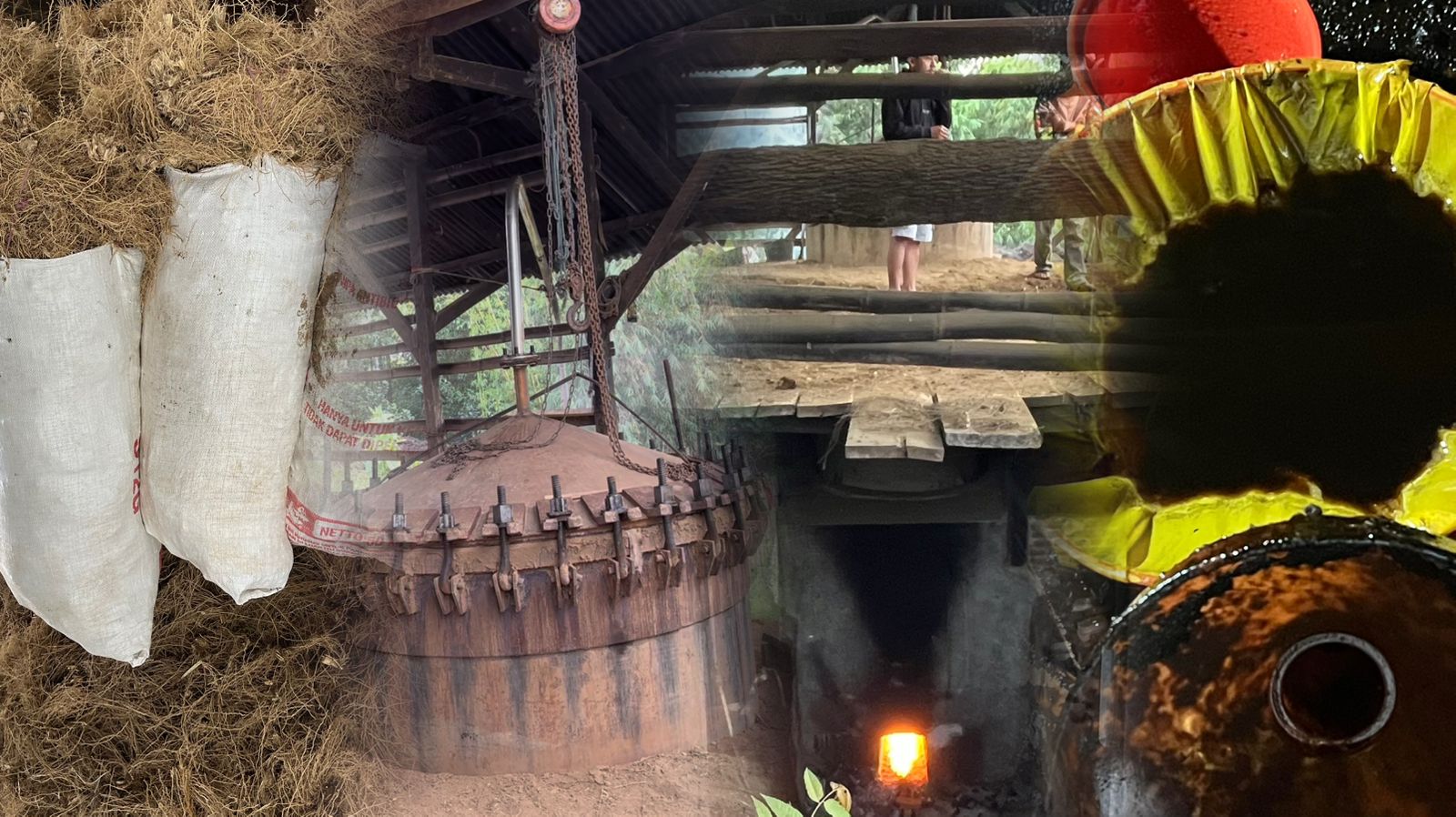 proses penyulingan akar wangi di sukamukti